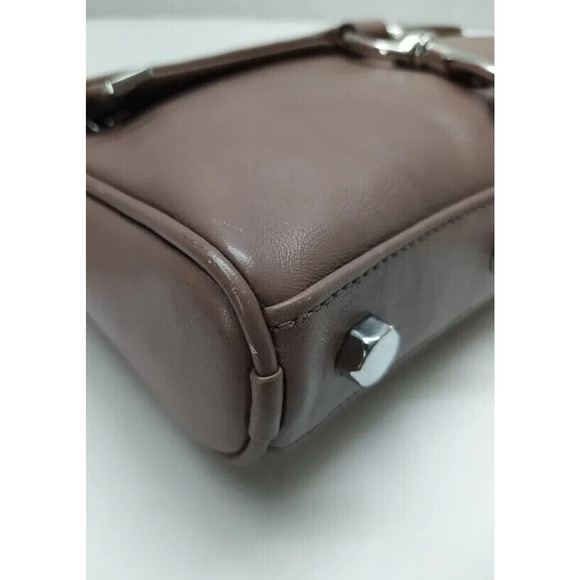 Rebecca Minkoff Mini M.A.C Brown Leather Chain Strap Zipper Crossbody Bag - Picture 7 of 13